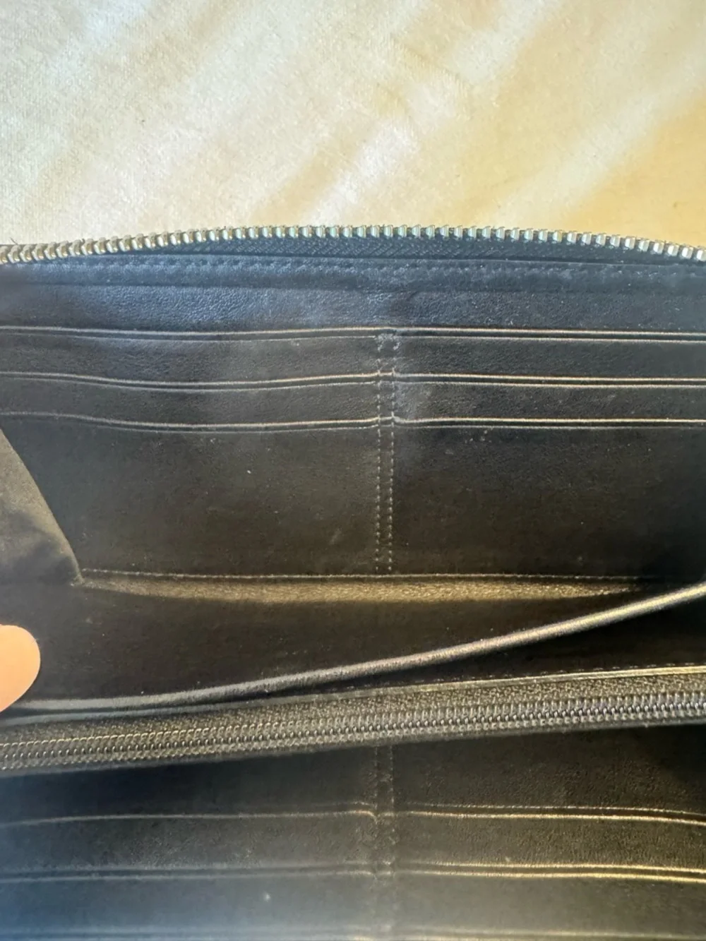 Vintage! Coach Chelsea Black Leather Zip Around Accordion Wallet